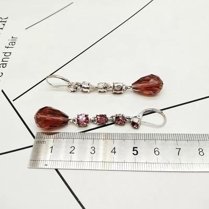 150pcs 4x6mm Teardrop Crystal Glass Beads for Jewelry Making, Faceted Vertical Hole Teardrop Glass Spacer Beads for Wind Chimes Bracelet Earring Necklace DIY Craft(Orange)