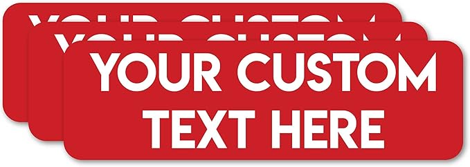 Design Your Own Custom Weatherproof Decal Text Sticker for Tumbler Cup, Laptop, RV, Cars, Trucks, Phones, Boats, Helmets, ATV, Bottles, and Vehicles (3 Pack) (3"x10" Rectangle)