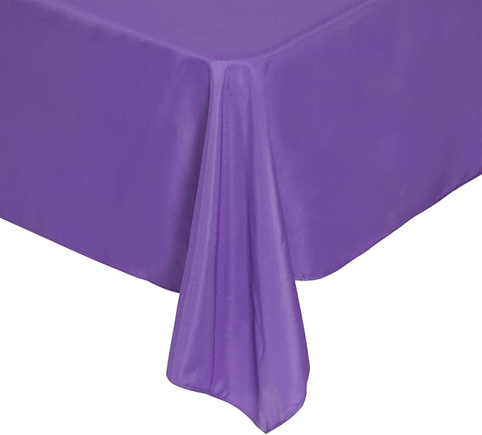 Rectangle Tablecloth 60x120 inch Washable Polyester Fabric Table Cloth for Wedding Party Dining Banquet Decoration(60x120,Purple)
