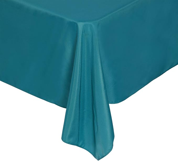 Rectangle Tablecloth 60x102 inch Washable Polyester Fabric Table Cloth for Wedding Party Dining Banquet Decoration(60x102, Teal)