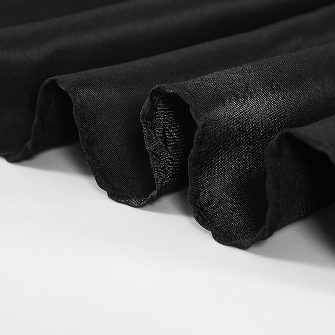 Rectangle Tablecloth 60x84 inch Washable Polyester Fabric Table Cloth for Wedding Party Dining Banquet Decoration(60x84, Black)