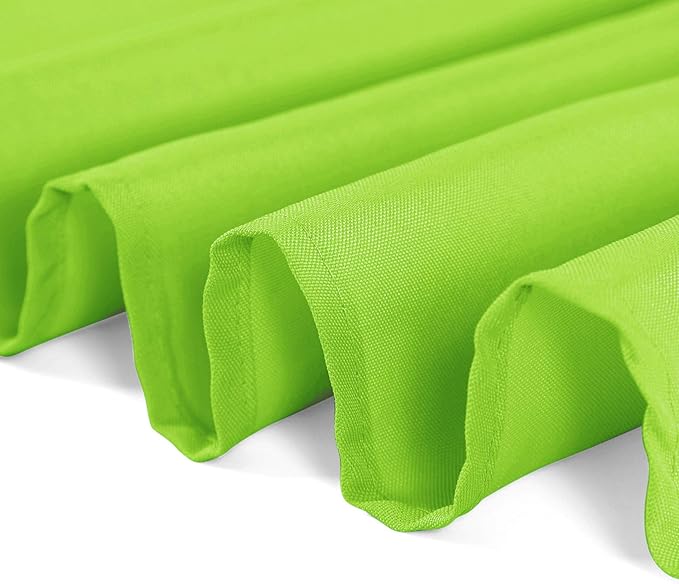 Cupuamon 108 inch Round Tablecloth Washable Polyester Table Cloth Decorative Table Cover for Wedding Party Dining Banquet(108 inch,Apple Green)