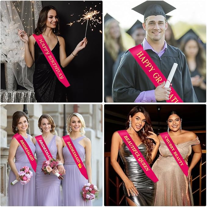 Blank Sash 16 PCS Sashes DIY Satin Sash Chair Sashes Scout Sash President Sash Senior Sash Scout Sash Wedding Party Sash