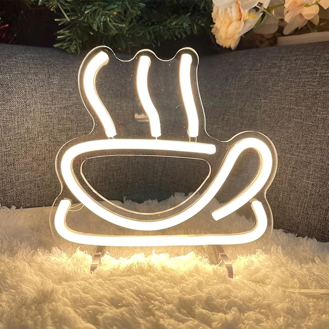 Coffee Table Number Neon Sign Desk Lamp Night Light Wedding Letter LED Neon Sign Wedding Table Decorations Neon Light Shop Bedroom Home Room Decor Christmas Party Warm White USB 20Ă19 CM
