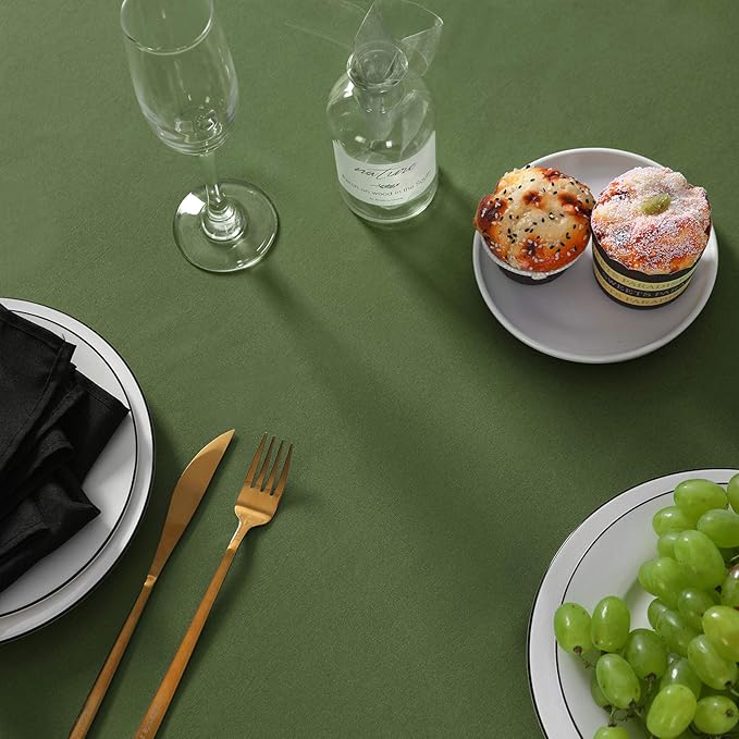 Rectangle Tablecloth 60x120 inch Washable Polyester Fabric Table Cloth for Wedding Party Dining Banquet Decoration(60x120, Willow)