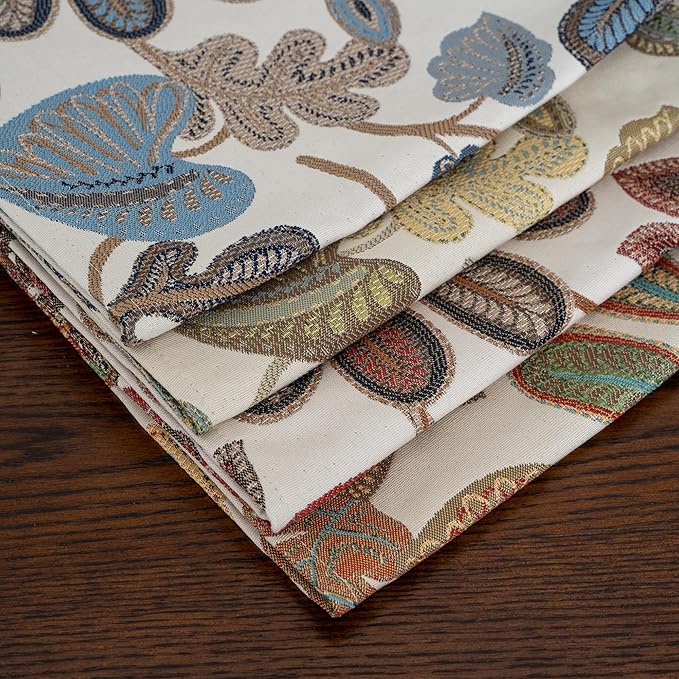 Mika Home Tropical Leaf Table Runner for Home Decor 13X72 Inches Teal Brown Seasonal Dining Table Decoration for Home