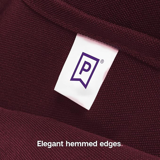 Gee Di Moda Square Tablecloth - 52 x 52 Inch Burgundy Table Cloth for Small Square or Round Tables - Heavy Duty Washable Fabric - for Buffet Table, Holiday Party, Dinner, Wedding & Baby Shower
