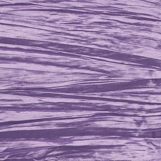 YOUR CHAIR COVERS - 90 x 156 inch Rectangular Crinkle Taffeta Tablecloth - Lavender, Rectangle Table Linens for 8 ft Rectangular Tables, Wedding Crushed Table Cloth