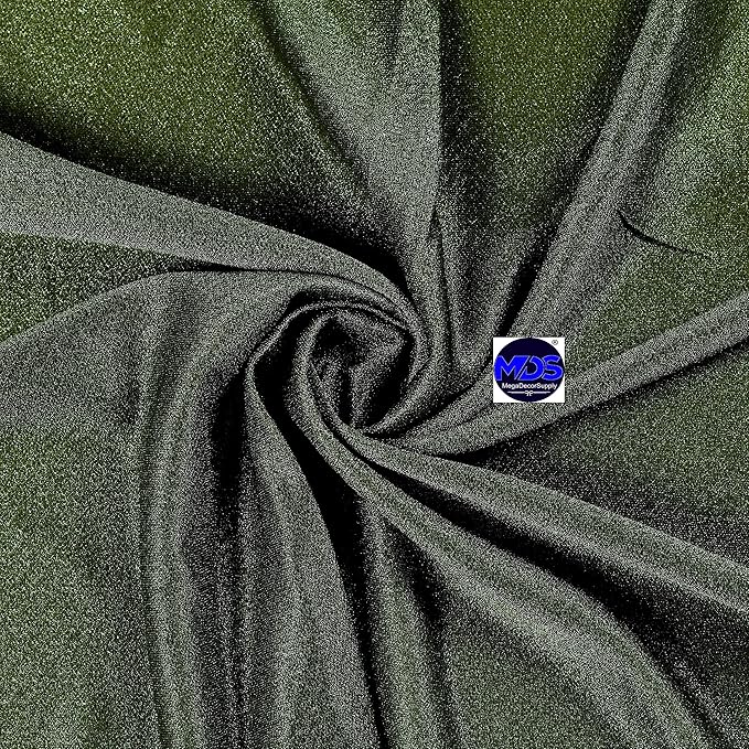 MDS Halloween Chiffon Draping Fabric - 1 Panel, 30" Wide x 50ft Long - Sheer Spooky Arbor & Canopy Drapery for Haunted House Backdrops, Party Ceilings, DIY Costumes & Themed Events - Olive Green