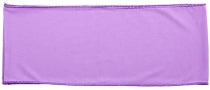 VDS Pack of 25 PCS | Light Purple | Spandex Chair Sashes Bows Without Buckle | Stretch Elastic Banquet Universal Folding Chair Band Tie with for Wedding Party Conference Celebration Event Decoration