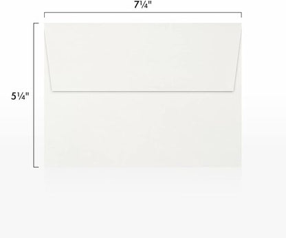 LUXPaper A7 Invitation Envelopes | Peel & Press | 5 1/4" x 7 1/4" | Natural White | 80lb. Text | 100% Cotton | 500 Qty