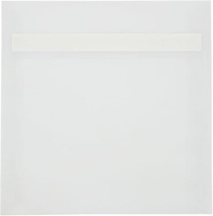 LUXPaper Square Invitation Envelopes | Peel & Press | 7" x 7" | Clear Translucent | 30lb. Text | 50 Qty