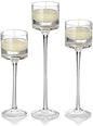 yummi Set of 18 Floating Candles and Monet Stem Holders - Ivory