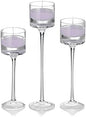 yummi Set of 18 Floating Candles and Monet Stem Holders - Lavender