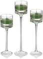 yummi Set of 18 Floating Candles and Monet Stem Holders - Green Tea