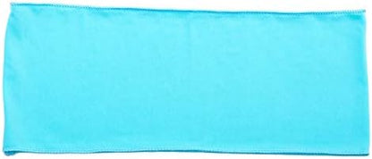 VDS Pack of 200 PCS | Aqua Blue| Spandex Chair Sashes Bows Without Buckle | Stretch Elastic Banquet Universal Folding Chair Band Tie with for Wedding Party Conference Celebration Event Decoration