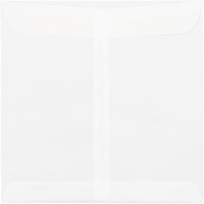 LUXPaper Square Invitation Envelopes | 9 1/2" x 9 1/2" | Clear Translucent | 30lb. Text | 50 Qty