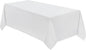 VidaFete Tablecloth 90 * 132inch Rectangle Table Cloth Polyester, Stain Wrinkle Resistant Polyester Dining Table Cover for Kitchen Dinning Party Wedding Rectangular Tabletop Buffet Decoration(White)