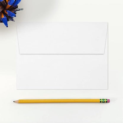 LUXPaper A7 Invitation Envelopes | Peel & Press | 5 1/4" x 7 1/4" | White | 80lb. Text | 100% Recycled | 50 Qty
