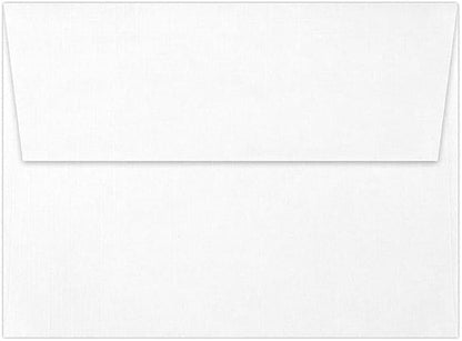 LUXPaper A7 Invitation Envelopes | Peel & Press | 5 1/4" x 7 1/4" | White Linen | 80lb. Text | 50 Qty