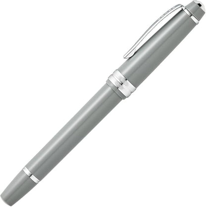 Cross Bailey Light Refillable Fountain Presented in a Everyday Gift Box - Medium Point, Black Ink, Polished Gray