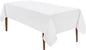 VidaFete 60*84inch Rectangle Tablecloth Polyester Table Cloth，Stain Resistant and Wrinkle Polyester Dining Table Cover for Kitchen Dinning Party Wedding Rectangular Tabletop Buffet Decoration(White)