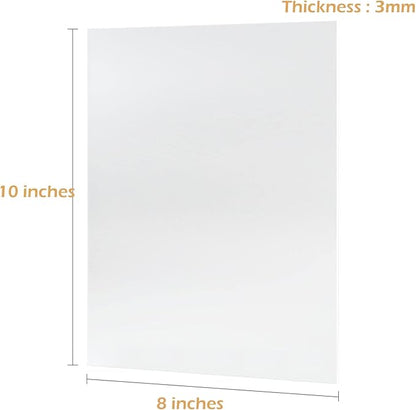 JINMURY Acrylic Sheets, 5 Pack 8x10 Inch Frosted 1/8 Inch Thick Decorative Signage, Perfect for Signage and Craft Projects