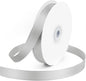 KMER LIFE 5/8" Wide x 50 Yards Silvery Single Faced Polyester Satin Ribbon, Silvery Satin Ribbon Perfect for Wedding Decor, Wreath, Crafts, Gift Wrapping & Other Projects (Silvery)