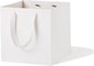 White Paper Gift Bag Small Square Bottom Kraft Paper Bags with Handles for Wedding Baby Shower Birthday Party (White, 8 x 8 x 8 in, 10 CT)