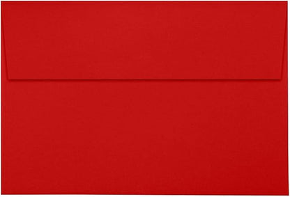 LUXPaper A10 Invitation Envelopes | Peel & Press | 6" x 9 1/2" | Ruby Red | 80lb. Text | 50 Qty