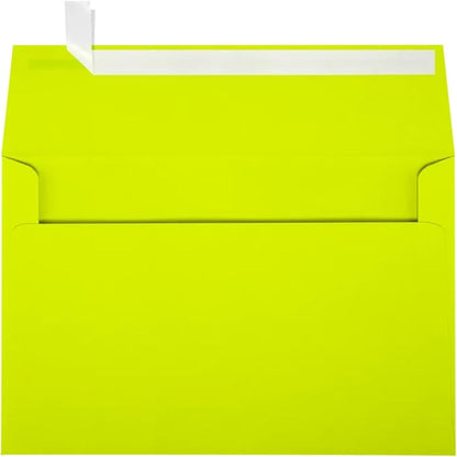 LUXPaper A9 Invitation Envelopes | Peel & Press | 5 3/4" x 8 3/4" | Wasabi Green | 80lb. Text | 50 Qty
