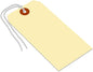 SmartSign Blank Shipping Tags with Pre-Attached Loop Strings, Size-6, Pack of 1000, 10pt Thick Manila Cardstock Tag, 5.25 x 2.625 inch Paper Hang Tags with Reinforced Fiber Patch