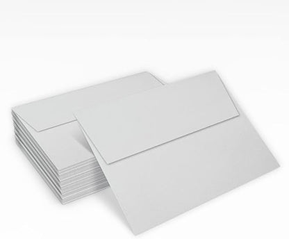 LUXPaper A7 Invitation Envelopes | Peel & Press | 5 1/4" x 7 1/4" | Gray | 80lb. Text | 100% Cotton | 500 Qty