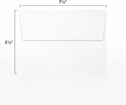 LUXPaper A7 Invitation Envelopes | Peel & Press | 5 1/4" x 7 1/4" | White Linen | 80lb. Text | 500 Qty