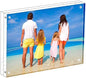 Meetu Acrylic Picture Frame 8.5x11,Clear Freestanding Double Sided 24mm Thickness Frameless Magnetic Photo Frames Desktop Display with Gift Box Package (1 Pack)