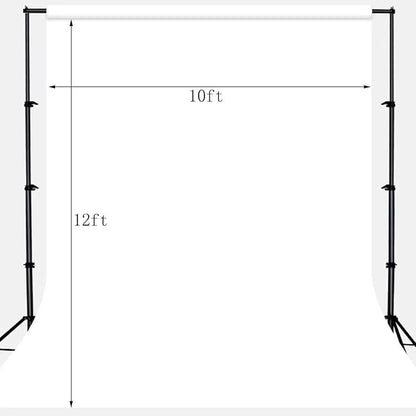 Solid Photography Backdrop Background Chromakey Muslin Portrait Background Screen for Photo Video Studio… (White, 10x12ft)