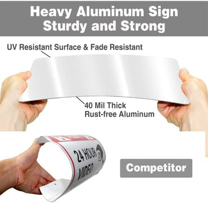 Custom Signs Outdoor Metal - 12 x 8 Personalized Aluminum Rust-Proof Entrance Garden Hazard Intersection Parking Signs, Decorative Sign