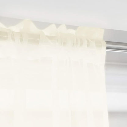 Window Beige Sheer Curtains 48 Inches Width 120 Inches Long 2 Panels Sheer Curtains Clear Curtains Basic Rod Pocket Panel for Home/Living Room/Bedroom/Kids Room