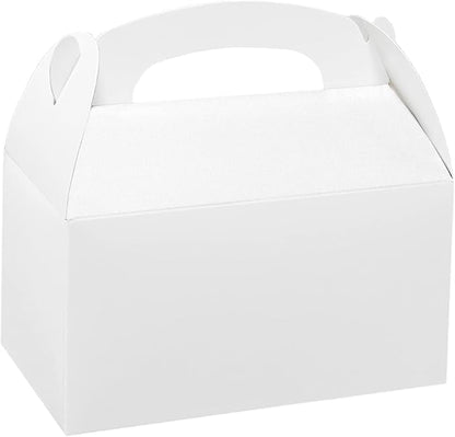 Xxcxpark 24 PCS White Gift Boxes 6.2x3.5x3.5 inches, Party Favor Kraft Paper Gift Packaging Box with Lid for DIY Crafting, Cube, Cupcake, Kraft Present Boxes for Birthday, Wedding