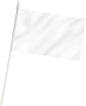 White Mini Flag 100 Pack - Hand Held Small Miniature Solid White Blank Flags on Stick - Fade Resistant & Vivid Colors - 5x8 Inch with Solid Pole & Spear Top