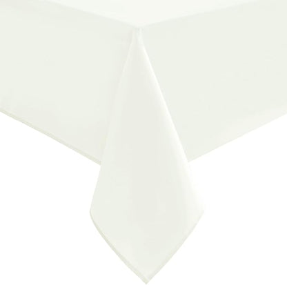 Hiasan Ivory Tablecloth for Rectangle Tables - Waterproof and Spillproof Washable Fabric Table Cloth for Dining Room Kitchen, 54 x 120 Inch