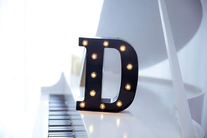 Foaky Black LED Marquee Number Lights Sign Light Up Marquee Number Lights Sign for Night Light Wedding Birthday Party Battery Powered Christmas Lamp Home Bar Decoration