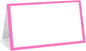 25 Pack Pink Border Place Cards, Editable Name Cards for Table Setting, Tent Cards Food Label for Dinner Party, Bridal Shower, Wedding, Baby Shower and Events -T10
