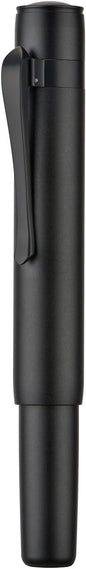 Hongdian M2 Mini Fountain Pen with Extra Fine Soft Nib, Sleek Shape Aluminium Short Pocket Travel Pen (Matte Black)