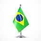Brazil Flag Brazilian Flags, Small Mini Brazilian Desk Flag, Used for Table Office Classroom Home Patriotic Events Decorations