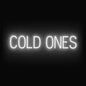 SpellBrite COLD ONES Sign | Beer-Related Sign with Neon Look, White LED Light Source | 33.5" x 6.3"
