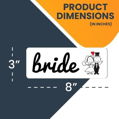 Magnet Me Up Bride Magnet Decal, 3x8 Inches Heavy Duty Automotive Magnet for Car Truck SUV