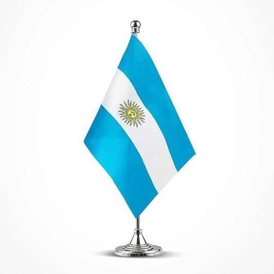 Argentina Flag Argentine Flags, Small Mini Argentine Desk Flag, Used for Table Office Classroom Home Patriotic Events Decorations