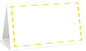 25 Pack Yellow Lines Place Cards, Editable Name Cards for Table Setting, Tent Cards Food Label for Dinner Party, Bridal Shower, Wedding, Baby Shower and Events -T21
