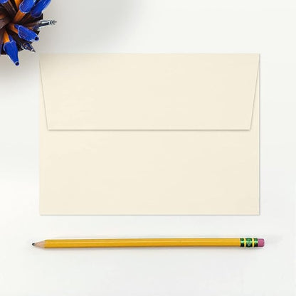 LUXPaper A7 Invitation Envelopes | Peel & Press | 5 1/4" x 7 1/4" | Natural | 80lb. Text | 30% Recycled | 50 Qty